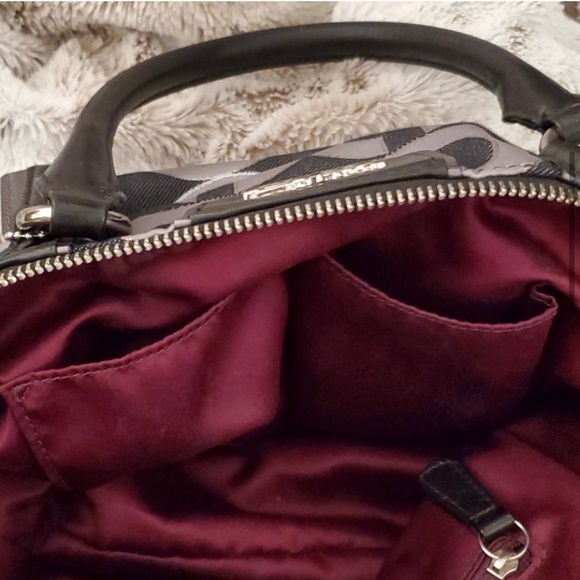 COACH NWOT 18608 GUNMETAL BLACK MADISON SIGNATURE LUREX OP ART SOPHIA MS… - Picture 3 of 11